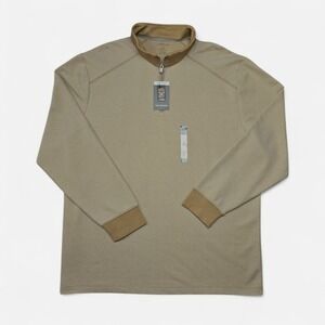 Van Heusen Essential StainShield Pique Quarter Zip Pullover Men's Size XL - NEW!